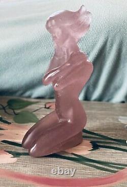 Daum Pate de Verre Rare Large Woman Nude Pink CECILE Lt Ed Sculpture Sheila Finn