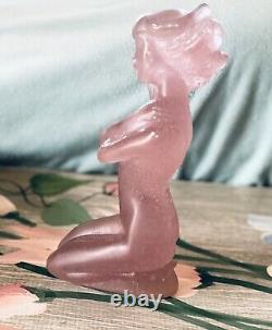 Daum Pate de Verre Rare Large Woman Nude Pink CECILE Lt Ed Sculpture Sheila Finn