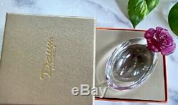 Daum Rose Passion Mini Coupelle Pate de Verre French Crystal NIB Retail $272