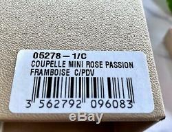 Daum Rose Passion Mini Coupelle Pate de Verre French Crystal NIB Retail $272