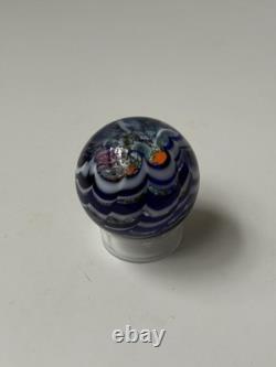 David Salazar Signed Art Glass Paperweight Ocean Coral Reef Starfish Millefiori