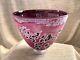 Denby Glass British Art Studio Vase Large 7.5 Tall Matt Pink Signed Bowl