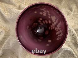 Denby Glass British Art Studio Vase Large 7.5 Tall Matt Pink Signed Bowl