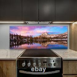 Designer Glass Heat Resistant Splashback Lake Mountains Landscape 125x50