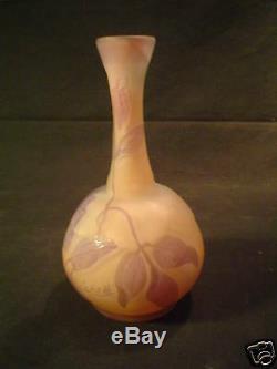 EMILE GALLE French CAMEO Art Glass Vase, c. 1910 (#1)