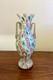 Early 20th Century Two Handled Vase Fratelli Toso Murano Pink White Green 15cm