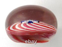 Elegant, Antique Clichy Pink-white Swirl Millefiori Glass Paperweight