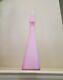 Empoli Frosted Cased Glass Vintage Pink Decanter Genie Bottle Italian Italy
