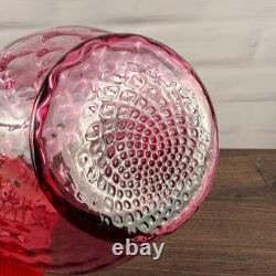 Empoli Italian Art Glass Pink Circus Tent Lidded Apothecary Jar