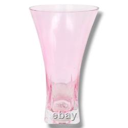 Excellent Condition Stylish Vintage Pink Art Glass 9 Flower Vase