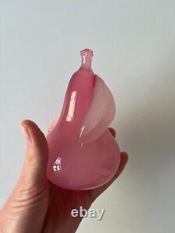 Exquisite Original Murano Glass Pink Pear Fruit Art Glass Handcrafted in Italy
