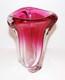 Exquisite Vintage Val Saint Lambert Belgium Art Glass Cranberry/pink 8 Vase