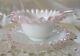 FENTONGLASSMINTVINTAGE40'sXRAREROSE CRESTMAYONNAISE3pc SETWithPINK SPOON