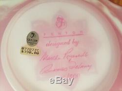 FENTON 15 Pink White Floral Cameo Connoisseur Collection 118/500 Bowl Plate LE