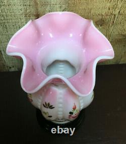 FENTON Charleton Collection Rosalene Vase Signed Bill & Frank Fenton with Base