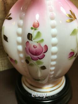 FENTON Charleton Collection Rosalene Vase Signed Bill & Frank Fenton with Base