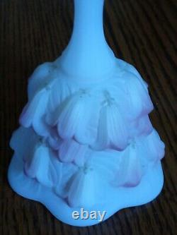 FENTON Pink Satin Lily of the Valley 95th Anniversary Bell Signed V. Cline