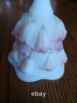 FENTON Pink Satin Lily of the Valley 95th Anniversary Bell Signed V. Cline