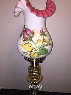 FENTON Vintage Moss Rose Lamp(2nd One)