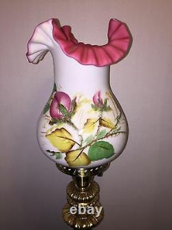 FENTON Vintage Moss Rose Lamp(2nd One)