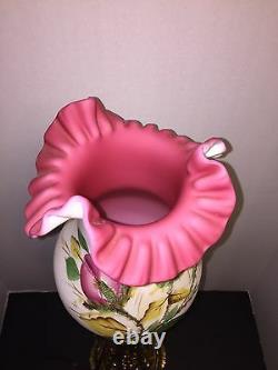 FENTON Vintage Moss Rose Lamp(2nd One)