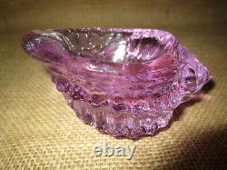 FIRE AND LIGHT SEASHELL Handcrafted Glass Blue/ Pink Tea light RARE