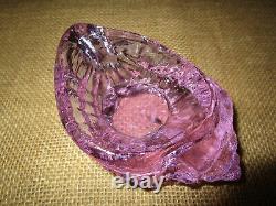 FIRE AND LIGHT SEASHELL Handcrafted Glass Blue/ Pink Tea light RARE