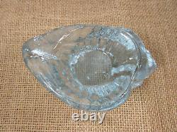 FIRE AND LIGHT SEASHELL Handcrafted Glass Blue/ Pink Tea light RARE