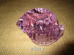 FIRE AND LIGHT SEASHELL Handcrafted Glass Blue/ Pink Tea light RARE