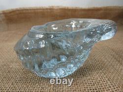 FIRE AND LIGHT SEASHELL Handcrafted Glass Blue/ Pink Tea light RARE