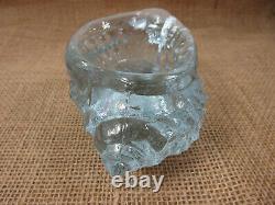 FIRE AND LIGHT SEASHELL Handcrafted Glass Blue/ Pink Tea light RARE