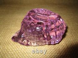 FIRE AND LIGHT SEASHELL Handcrafted Glass Blue/ Pink Tea light RARE