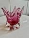 Fabulous Mid Century Chribska Pink Glass Vase. Excellent Condition