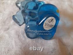 Fenton Art Glass Elephants Pair Of 2 Pink & Indigo Blue Handpainted