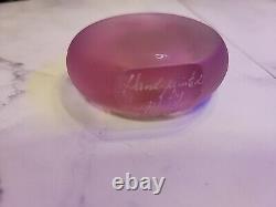 Fenton Art Glass Empress Rose Hand Painted Flowers Mini Clock by J Huffman#F07