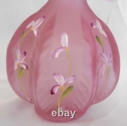 Fenton Art Glass Perfume Bottle with a Floral Stopper, Lynn Fenton signature
