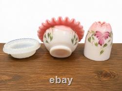 Fenton Art Glass Rosalene Fairy Lamp, part of the Honor Collection