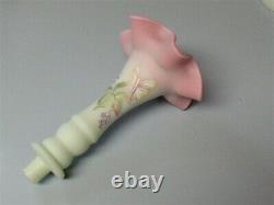 Fenton BURMESE EPERGNE Lotus Mist & Pink Berry & Butterfly 95 Anniversary 1 Horn