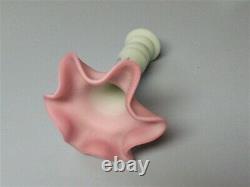 Fenton BURMESE EPERGNE Lotus Mist & Pink Berry & Butterfly 95 Anniversary 1 Horn