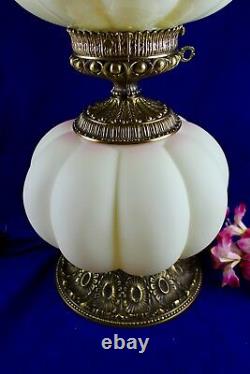 Fenton Burmese Gone With The Wind Jumbo Undecorated Lamp 28 1/2 Tall