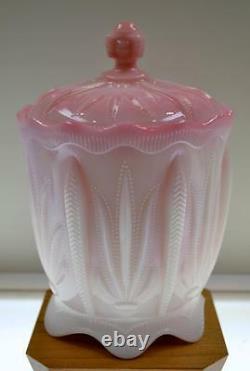 Fenton CANDY DISH Rosalene Pink withLID 3488RE Cactus pattern FREE USA SHIP