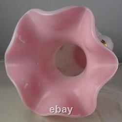 Fenton Charleton Collection Melon Rib Pink 2002 Art Glass Vase