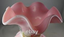 Fenton Charleton Collection Melon Rib Pink 2002 Art Glass Vase