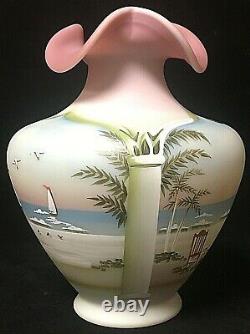 Fenton Coastal Waters Lotus Mist Burmese Limited Edition Hand-Painted Vase