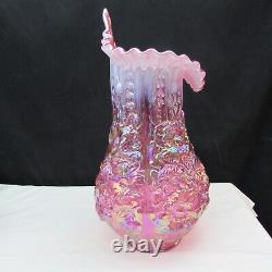 Fenton Cranberry Opalescent Iridized Jack in Pulpit Poppy Show Vase U30