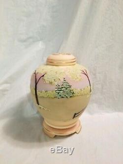 Fenton Ginger Jar Amish Country Excellent Condition 3Pieces