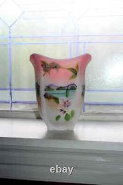 Fenton Glass Pink Rosalene Square Vase American Gallery