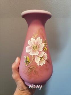 Fenton Glass SAMPLE Vase OOAK JK Spindler Rose Quartz