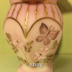 Fenton Hand Painted Burmese Fenced Garden Basket #7632 Bq Price Reduced