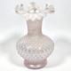 Fenton Iridescent Pearl Champagne Pink Hobnail Double Crimped Vase 10.5
